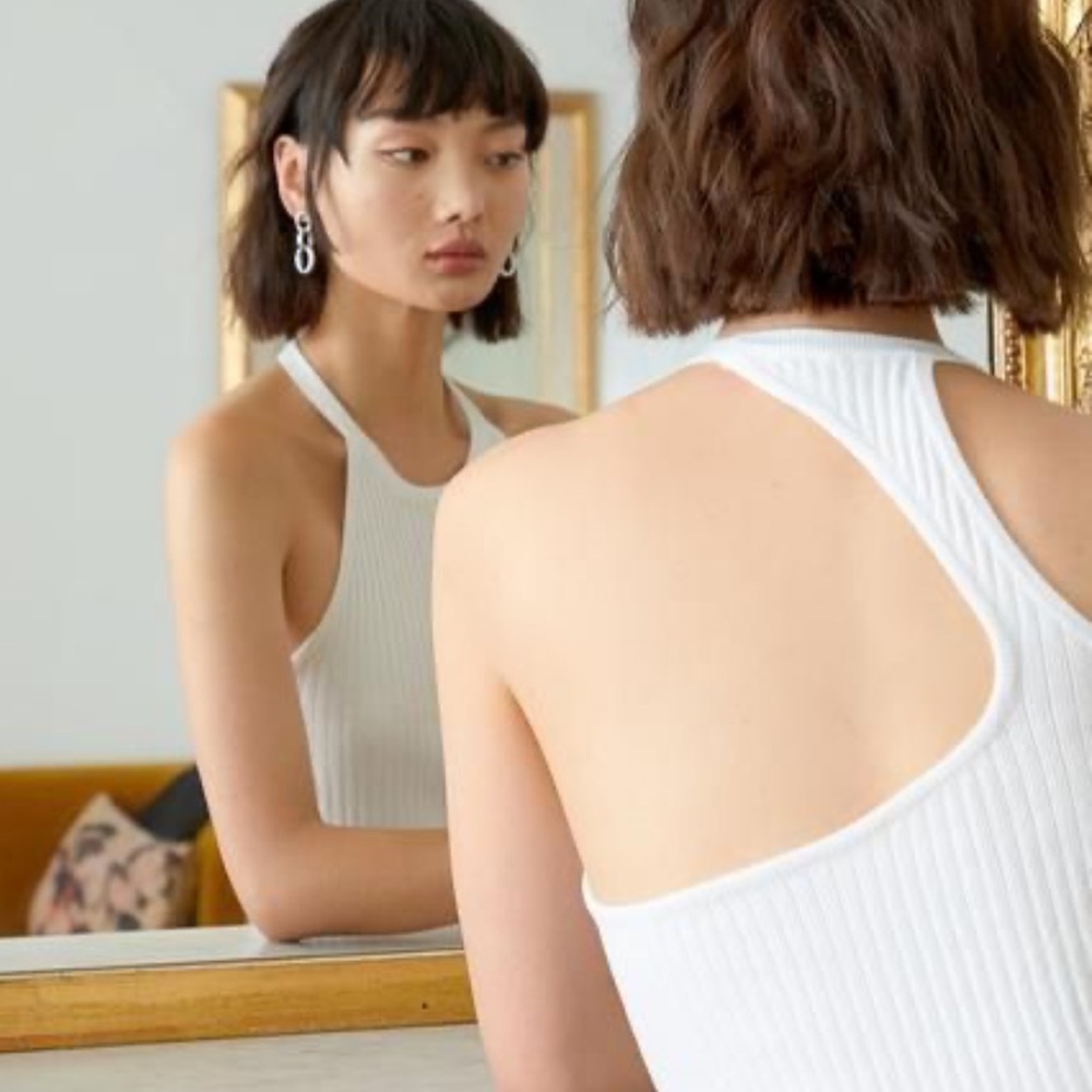 Pixie market asymmetrical knitted tank
